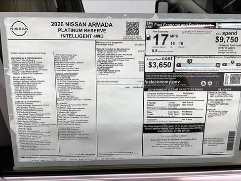 New 2026 Nissan Armada Platinum Reserve AWD/4WD image 44