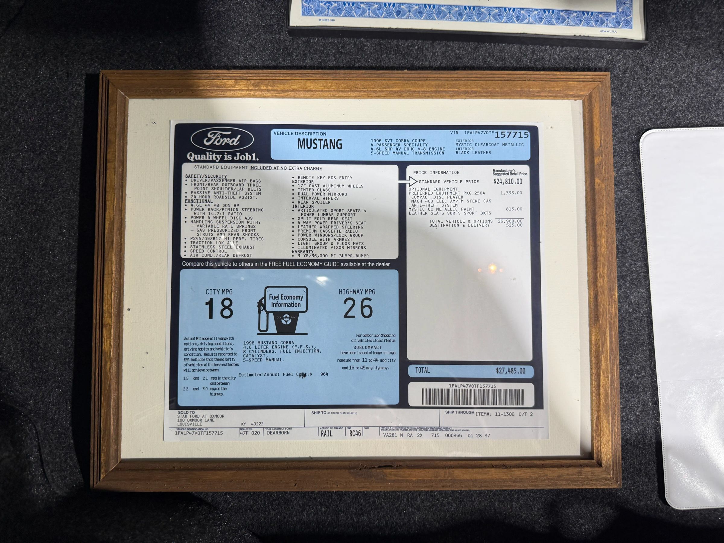 Used 1996 Ford Mustang Cobra RWD image 40