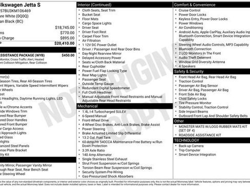 Used 2019 Volkswagen Jetta S w/ Driver Assistance Package FWD image 27