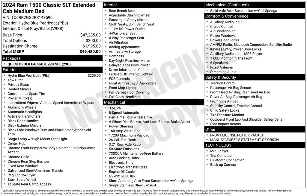 Used 2024 RAM 1500 Classic SLT AWD/4WD image 4
