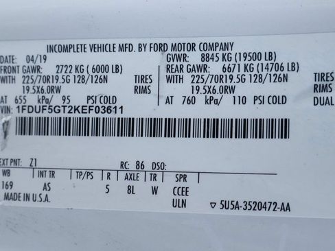 Used 2019 Ford F550 2WD Regular Cab Super Duty image 50