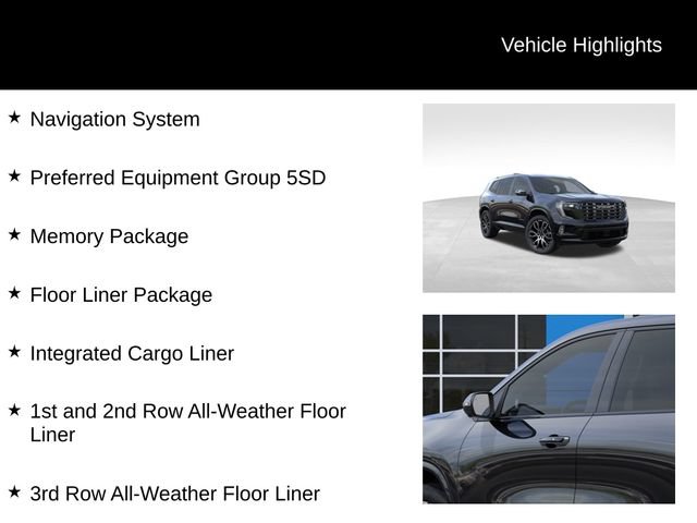 New 2027 GMC Acadia Denali Ultimate w/ LPO, Floor Liner Package AWD/4WD image 7