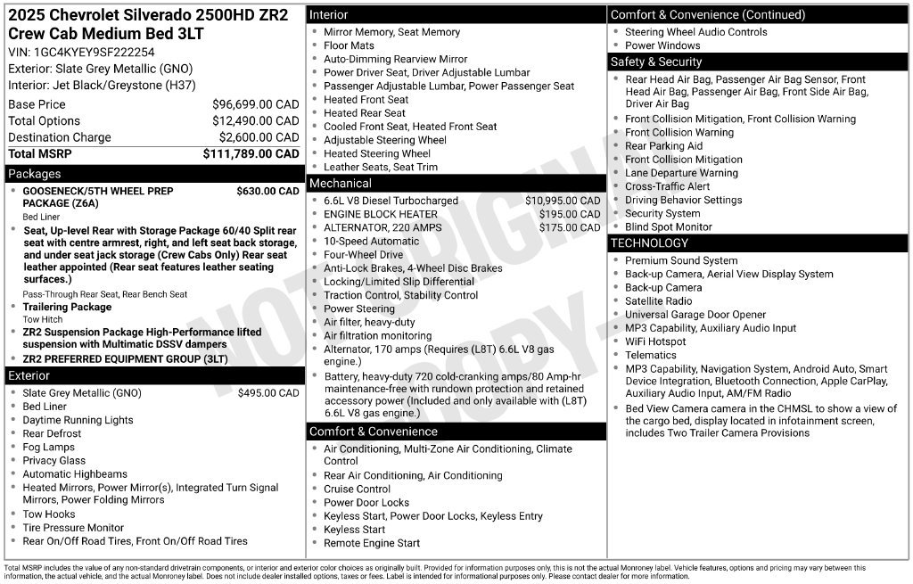Used 2025 Chevrolet Silverado 2500 ZR2 AWD/4WD image 17