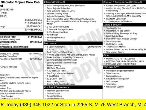 Used 2023 Jeep Gladiator Mojave w/ Cold Weather Group image 13