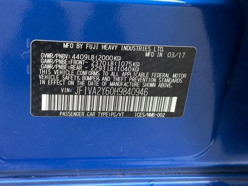 Used 2017 Subaru WRX STI Limited w/ Popular Package #3 AWD/4WD image 28