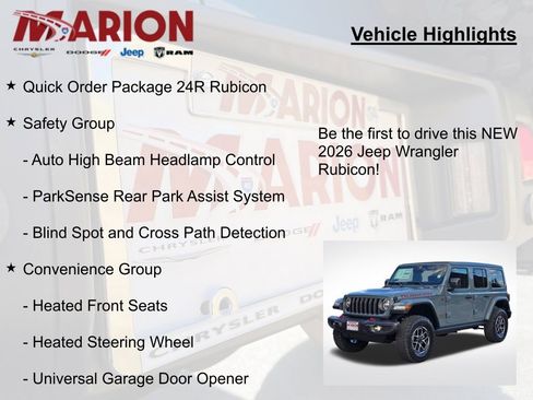 New 2026 Jeep Wrangler Unlimited Rubicon w/ Safety Group image 5