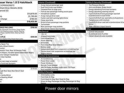 Used 2012 Nissan Versa 1.8 S w/ Convenience Pkg image 14