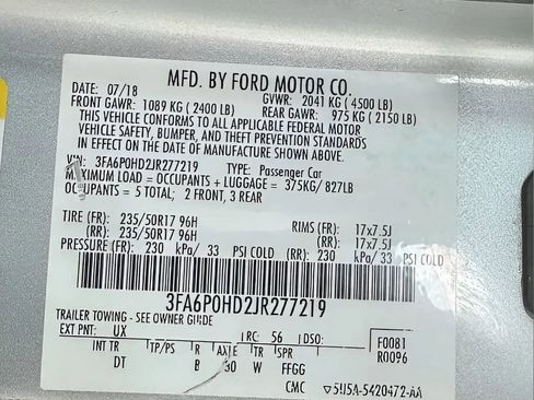 Used 2018 Ford Fusion SE w/ Fusion SE Technology Package FWD image 23