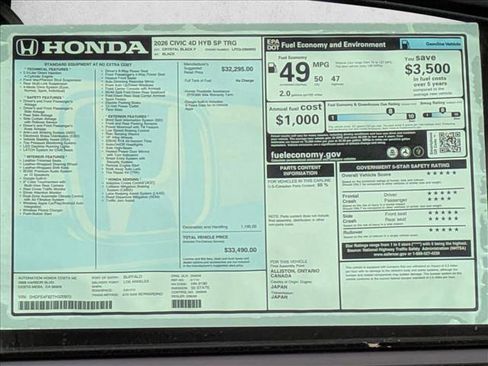 New 2026 Honda Civic Sport Touring image 18