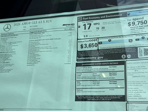 New 2026 Mercedes-Benz GLE 63 AMG S image 32