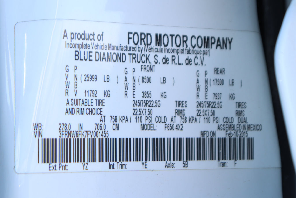 Used 2015 Ford F650 2WD Crew Cab Super Duty image 51