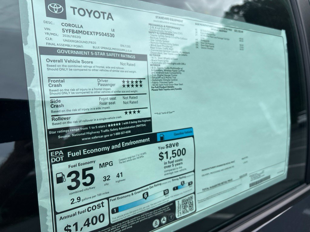 New 2026 Toyota Corolla LE FWD image 30