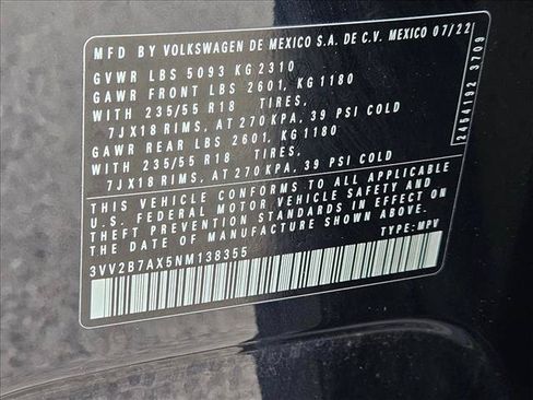 Used 2022 Volkswagen Tiguan SE AWD/4WD image 24