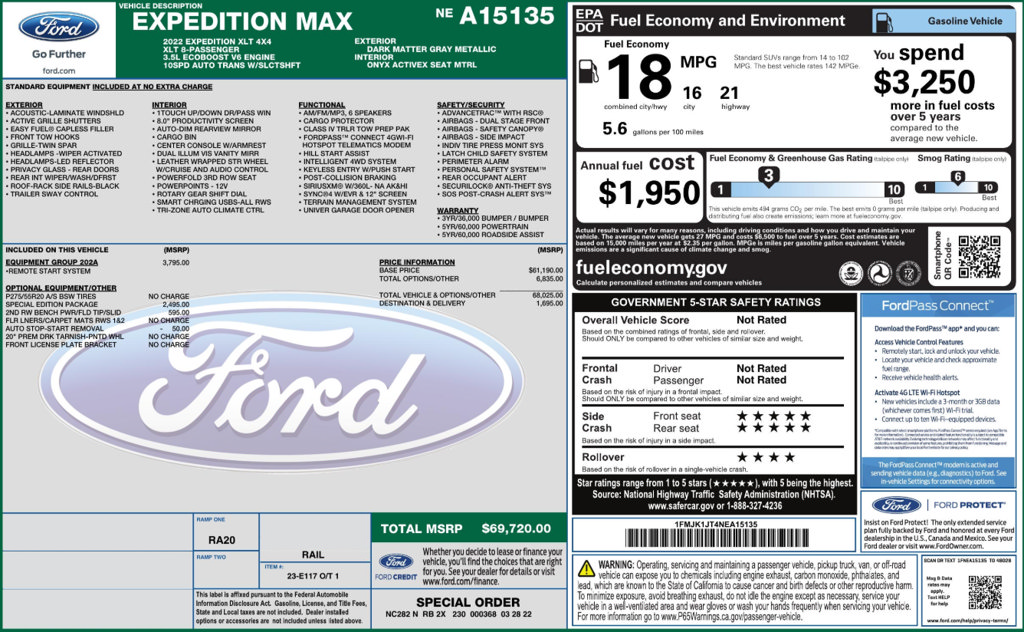 Used 2022 Ford Expedition Max XLT AWD/4WD image 2