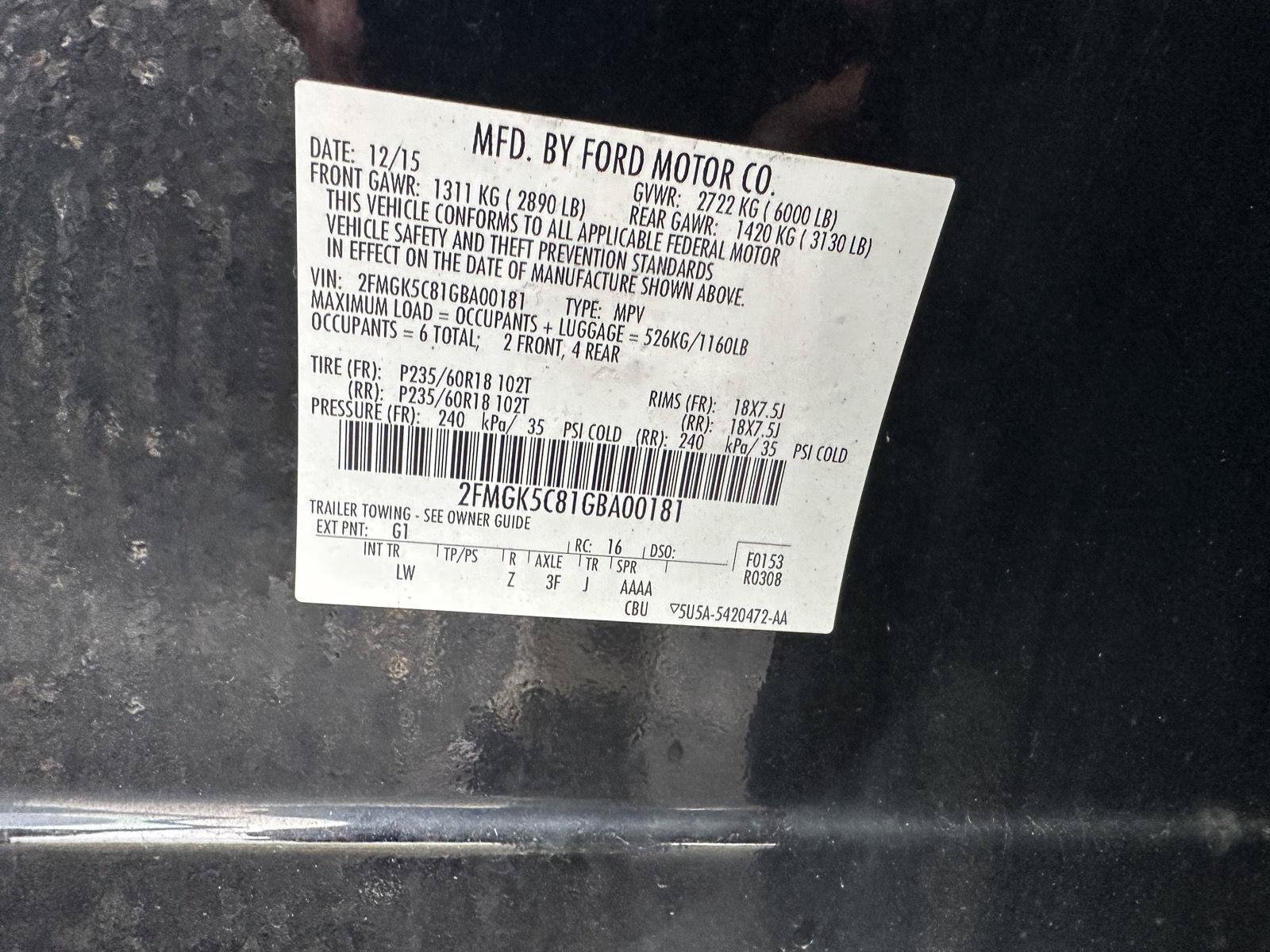 Used 2016 Ford Flex SEL w/ Equipment Group 202A FWD image 15