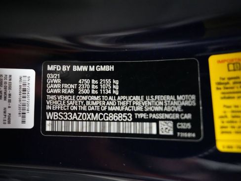 Used 2021 BMW M4 Competition w/ Executive Package RWD image 13