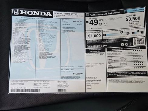 New 2026 Honda Civic Sport Touring image 17