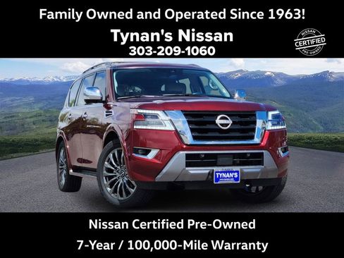 Used 2023 Nissan Armada Platinum w/ Captain's Chairs Package AWD/4WD image 1