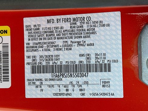 Used 2022 Ford Mustang Shelby GT500 w/ Handling Package RWD image 44