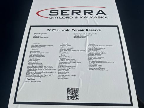 Used 2021 Lincoln Corsair Reserve w/ Equipment Group 201A image 25