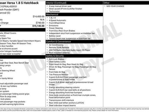 Used 2010 Nissan Versa 1.8 S image 36