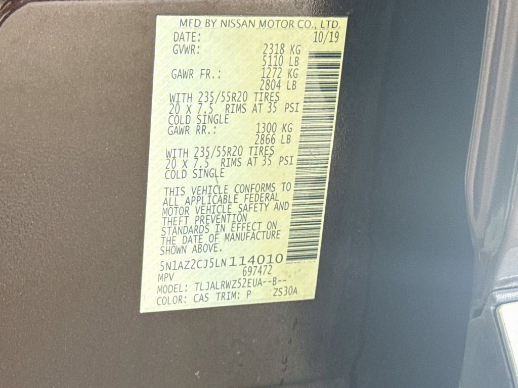 Used 2020 Nissan Murano SL w/ Moonroof Package FWD image 39