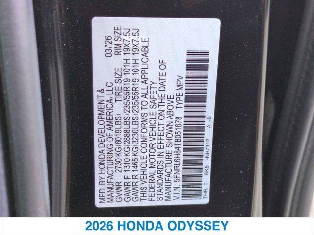 Certified 2026 Honda Odyssey Touring image 27