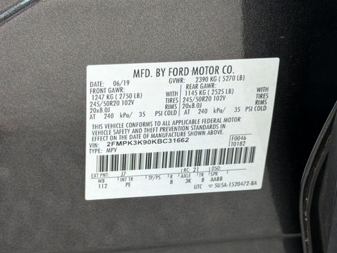 Used 2019 Ford Edge Titanium w/ Equipment Group 301A FWD image 25