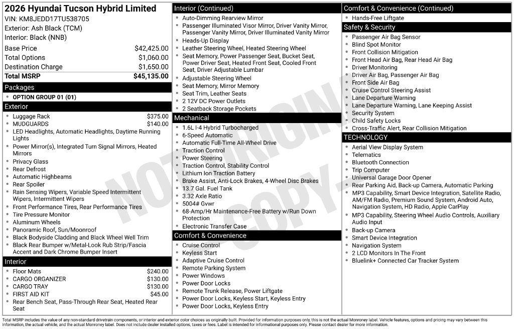 New 2026 Hyundai Tucson Limited AWD/4WD image 7
