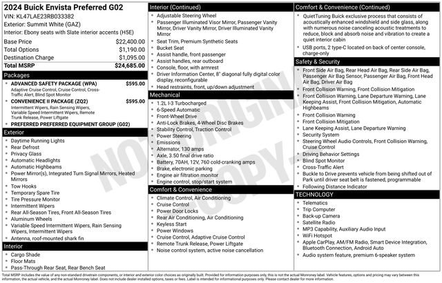 Certified 2024 Buick Envista Preferred w/ Convenience II Package FWD image 7