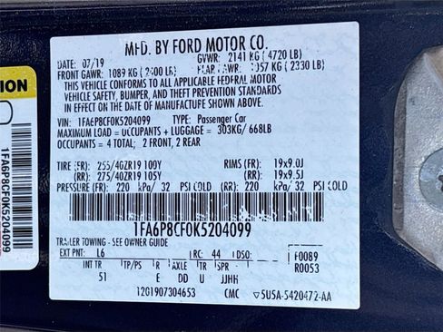 Used 2019 Ford Mustang GT Premium w/ GT Performance Package image 36