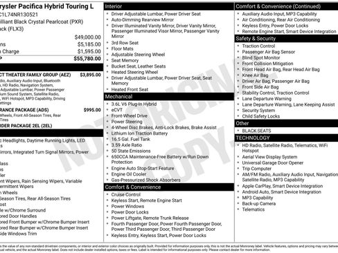 Used 2022 Chrysler Pacifica Touring-L w/ Uconnect Theater Family Group FWD image 4