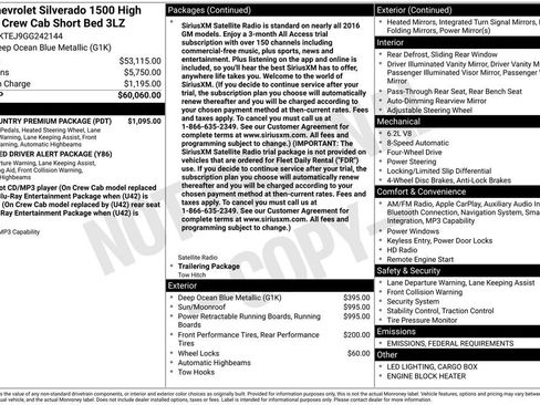 Used 2016 Chevrolet Silverado 1500 High Country w/ High Country Premium Package image 2