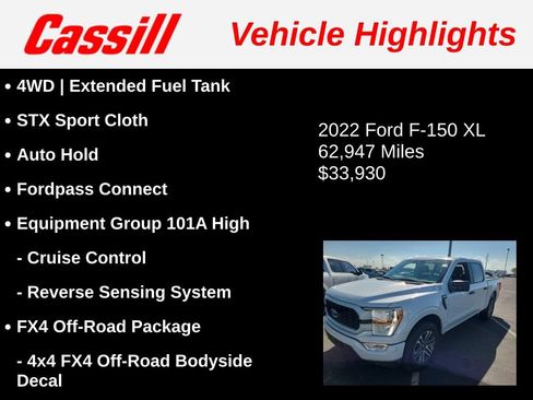 Used 2022 Ford F150 XL w/ STX Appearance Package AWD/4WD image 3