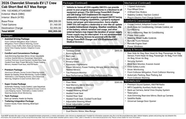 Used 2026 Chevrolet Silverado EV LT AWD/4WD image 48