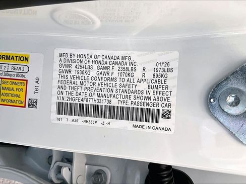 New 2026 Honda Civic Sport Touring image 21