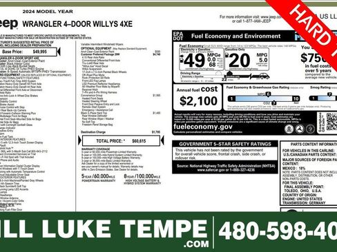 Used 2024 Jeep Wrangler Unlimited AWD/4WD image 1