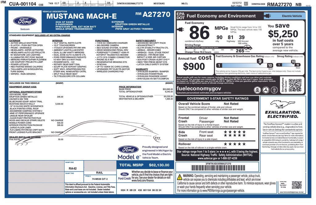 Certified 2024 Ford Mustang Mach-E GT AWD/4WD image 44