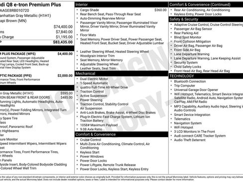 Certified 2024 Audi Q8 e-tron Premium Plus w/ Premium Plus Package AWD/4WD image 32