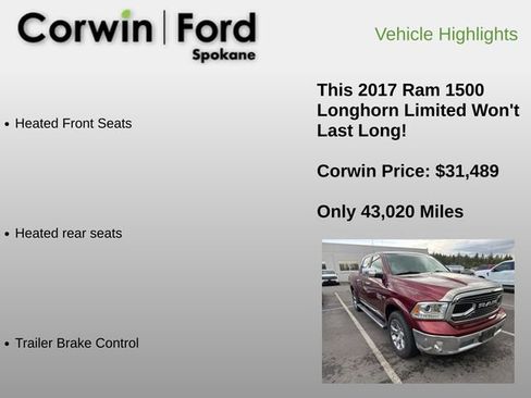 Used 2017 RAM 1500 Limited AWD/4WD image 12