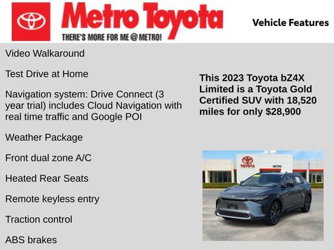 Certified 2023 Toyota bZ4X AWD w/ Weather Package image 21