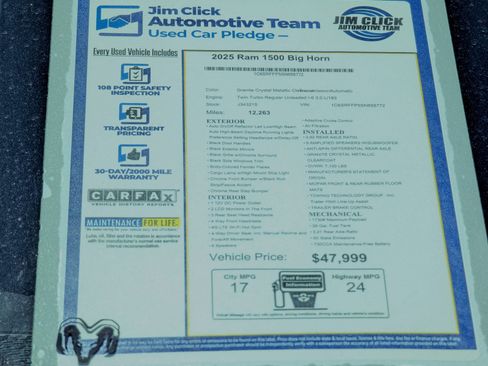Used 2025 RAM 1500 Big Horn AWD/4WD image 14