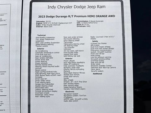 Used 2023 Dodge Durango R/T w/ Hemi Orange Plus Package AWD/4WD image 26