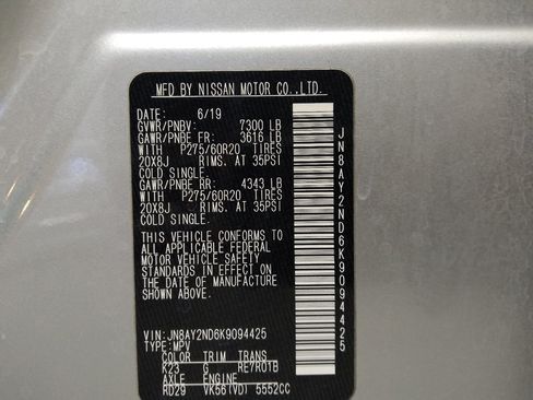 Used 2019 Nissan Armada SL w/ Premium Package RWD image 33