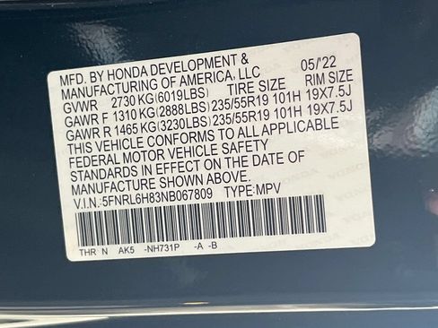 Used 2022 Honda Odyssey Touring image 35