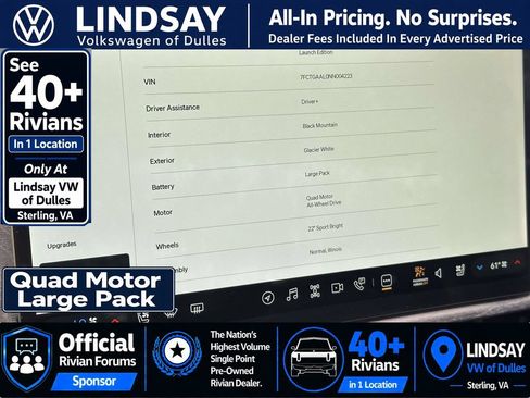Used 2022 Rivian R1T Launch Edition AWD/4WD image 26