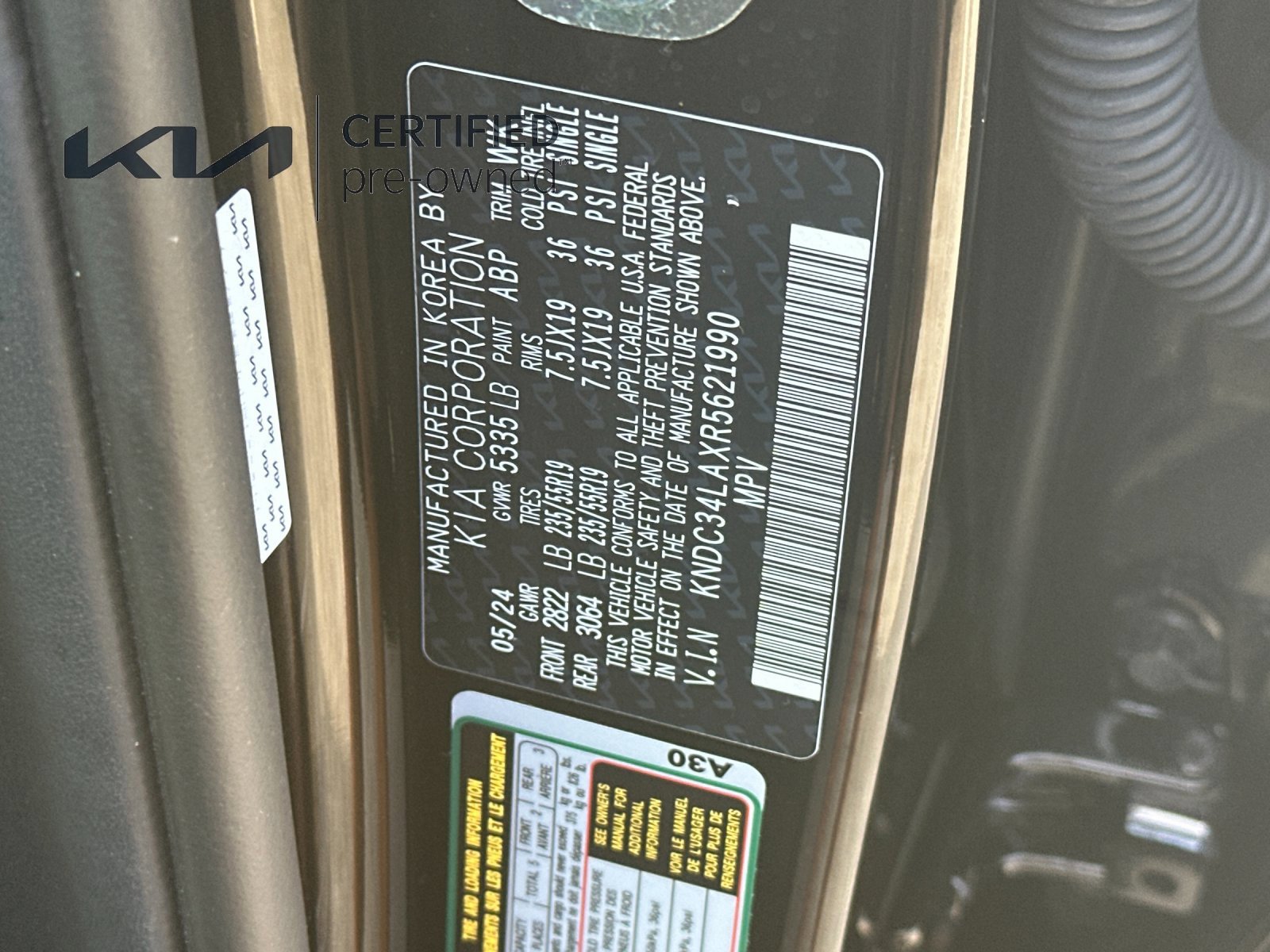 Certified 2024 Kia EV6 Light RWD image 29