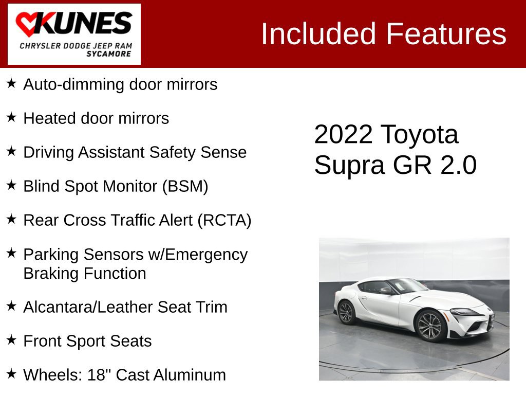 Used 2022 Toyota Supra w/ Safety & Technology Package RWD image 4