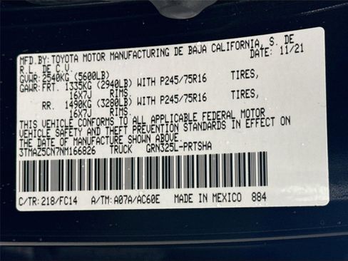 Certified 2022 Toyota Tacoma SR5 w/ Technology Package image 39