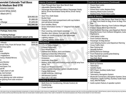 Certified 2025 Chevrolet Colorado Trail Boss AWD/4WD image 42